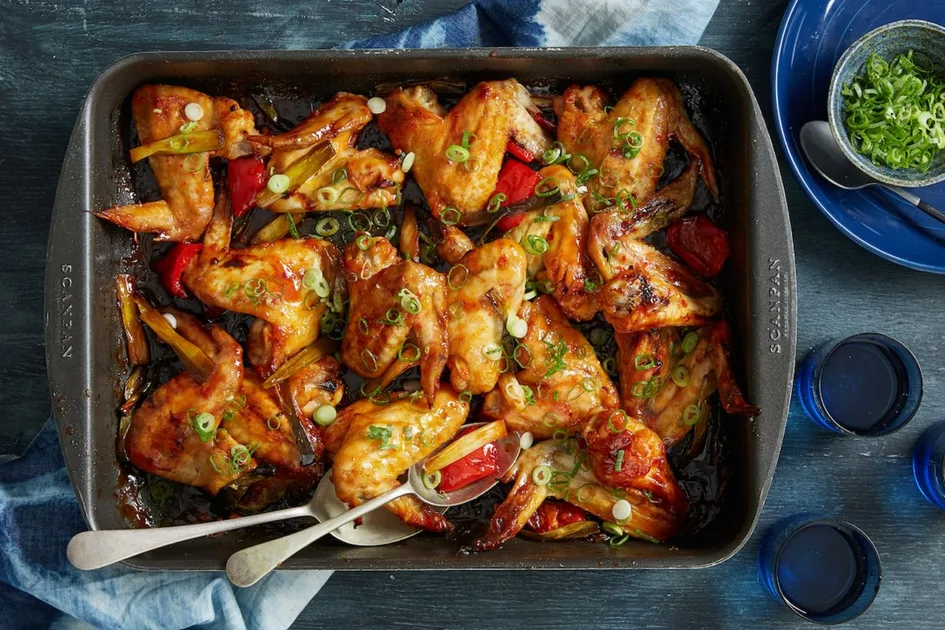 Sticky Chinese Chicken Wing Tray Bake Recipe | New Idea