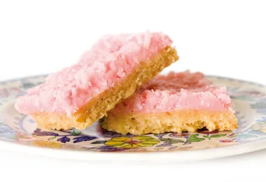 Coconut ice squares