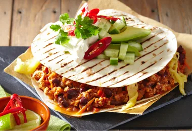 Mexican chicken quesadillas