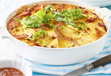 Curried Ham and Potato Frittata