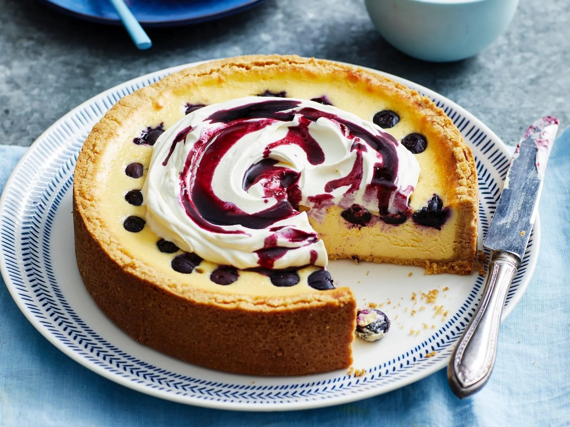 Blueberry Custard Cheesecake