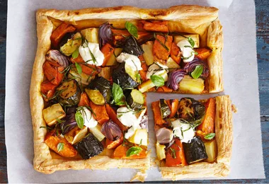 Roast vegetable tart