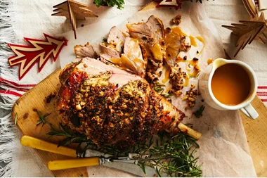 Herb and Bacon Christmas Lamb Roast