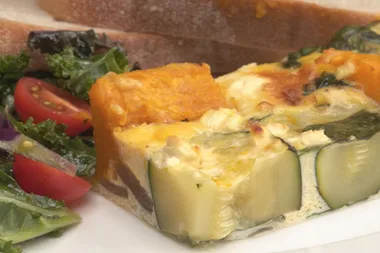 Roast Pumpkin, Spinach and Feta Slice