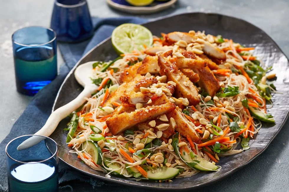 Vietnamese Schnitzel Noodle Salad