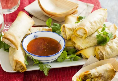 Baked vegetable spring rolls