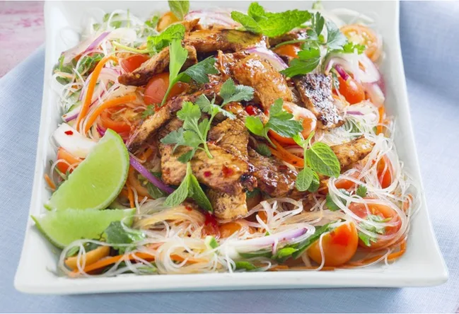 Thai pork noodle salad
