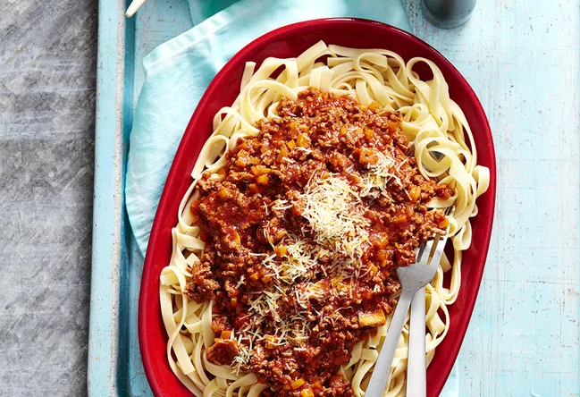 Beef and mushroom bolognese