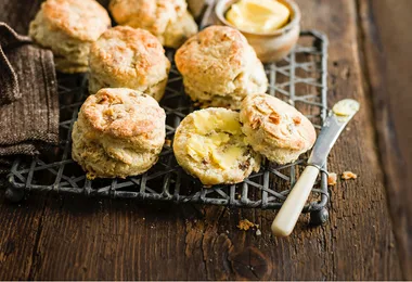Walnut and blue cheese scones