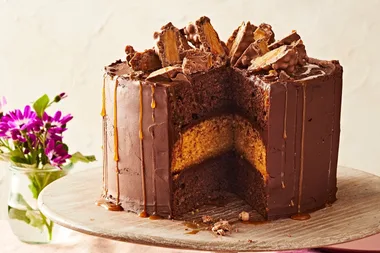 An ultra indulgent Layered Choc-Caramel Chokito Cake recipe