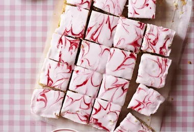 Pink jam slice