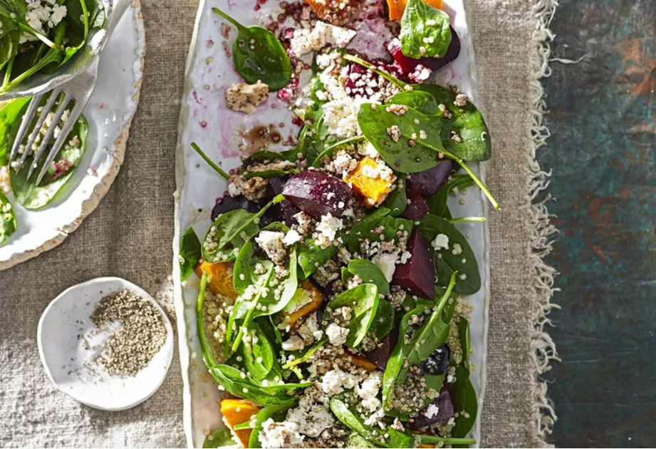 Quinoa, roasted beetroot and pumpkin salad Recipe | New Idea