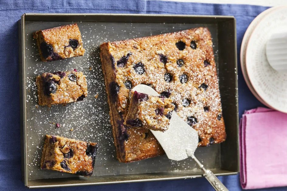 Blueberry and Walnut Slice Recipe | New Idea