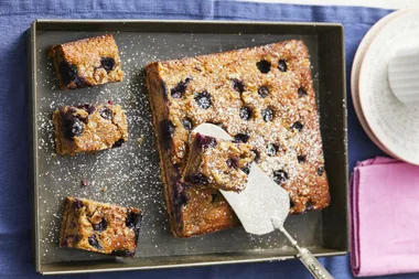 Blueberry and Walnut Slice
