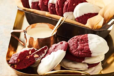 Red Velvet and White Choc Cookies