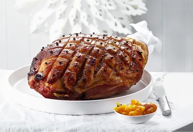 Perfect glazed ham