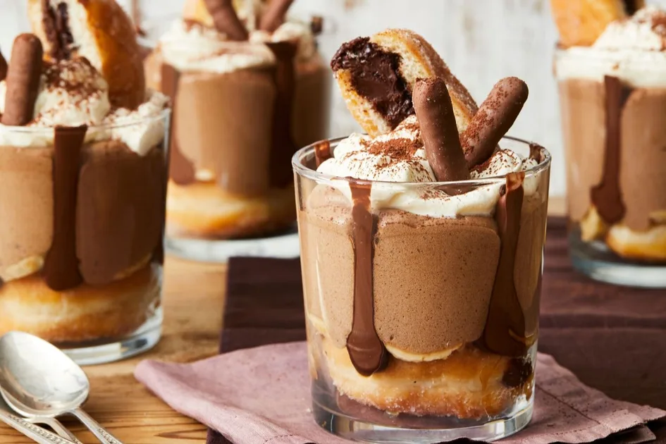 Nutella Donut Chocolate Mousse Cups Recipe | New Idea