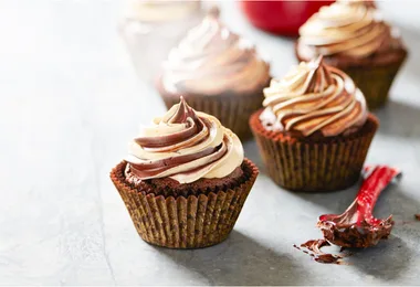 Vegemite salted caramel choc-cupcakes