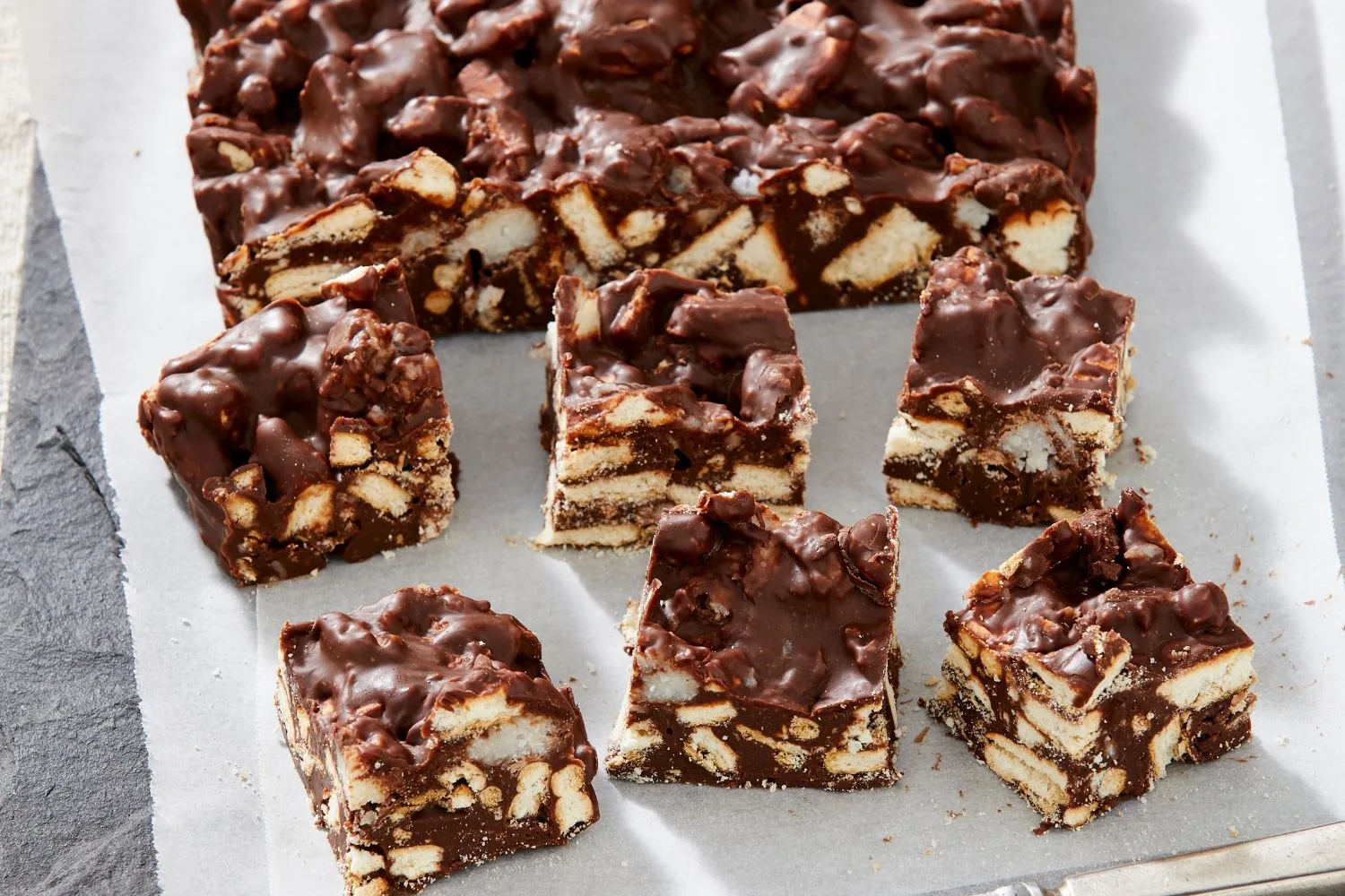 Chocolate Biscuit Bounty Slice