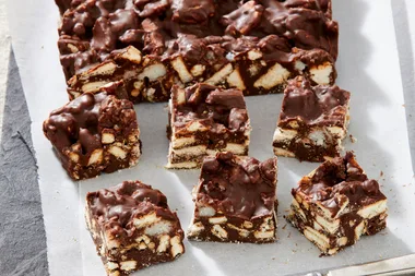 Chocolate Biscuit Bounty Slice