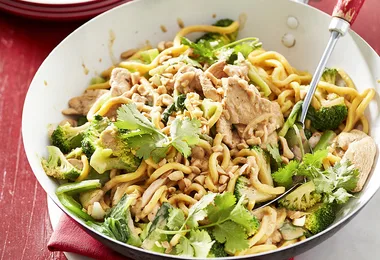 Satay chicken noodles