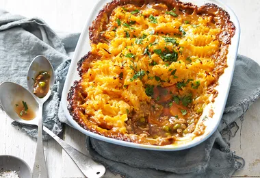 Pumpkin topped beef cottage pie