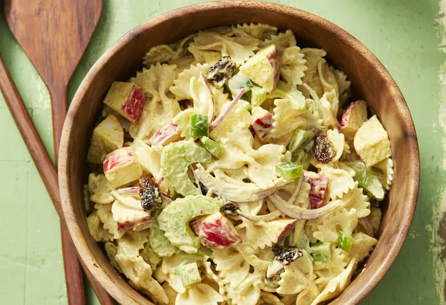 Curried Apple, Celery and Raisin Pasta Salad