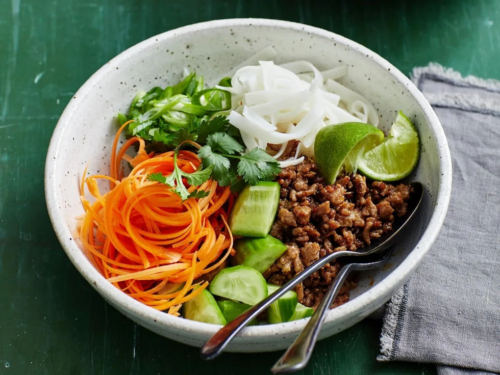 Vietnamese Caramel Pork Noodle Bowls