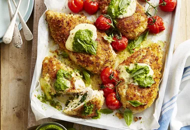 Gluten-free chicken Kiev with garlic butter