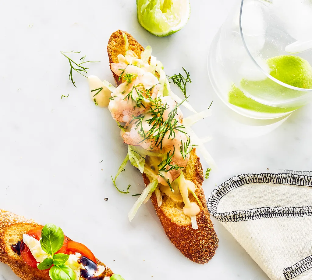 Prawn cocktail bruschetta
