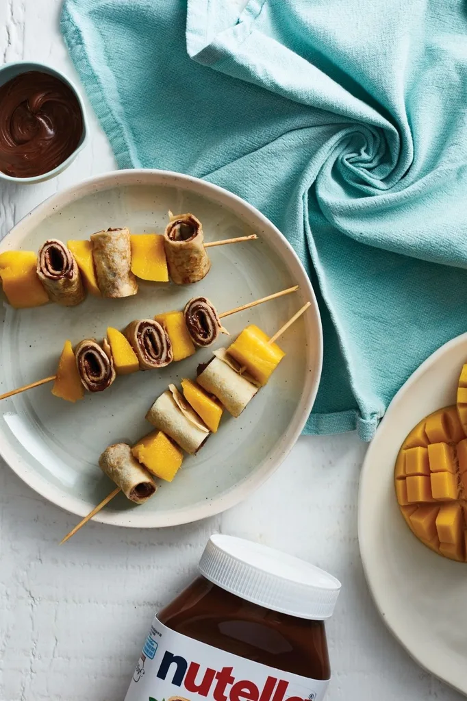 Mango Pancake Skewers