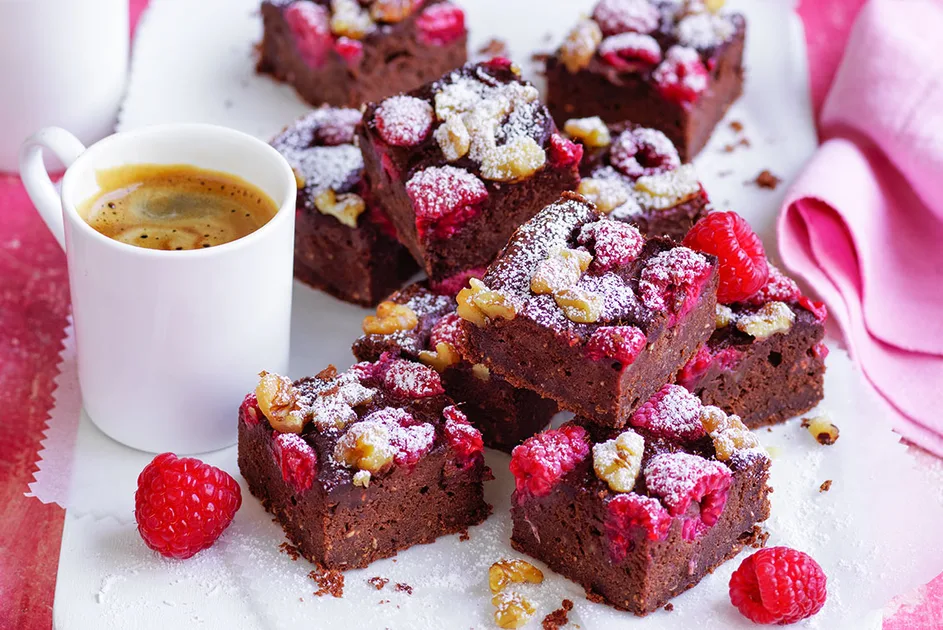 Indulge in our Chocolate, Raspberry and Walnut Brownies | New Idea