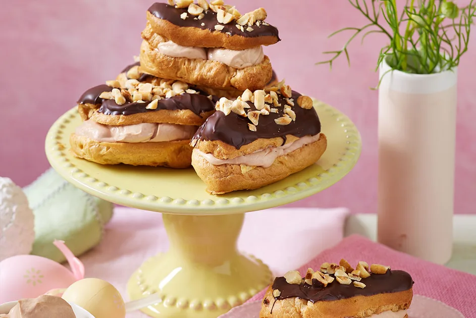 Choc Hazelnut Eclairs Recipe | New Idea