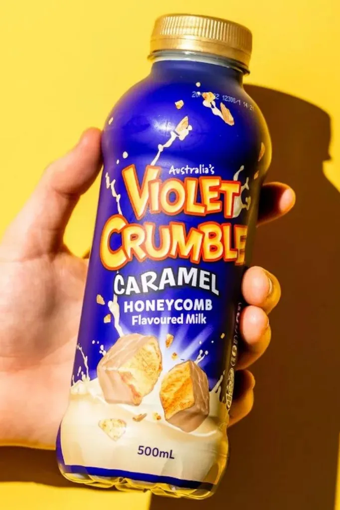 Violet crumble caramel milk