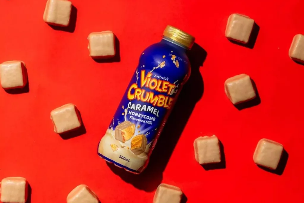 violet crumble caramel milk