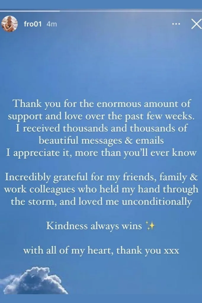 sam frost instagram message