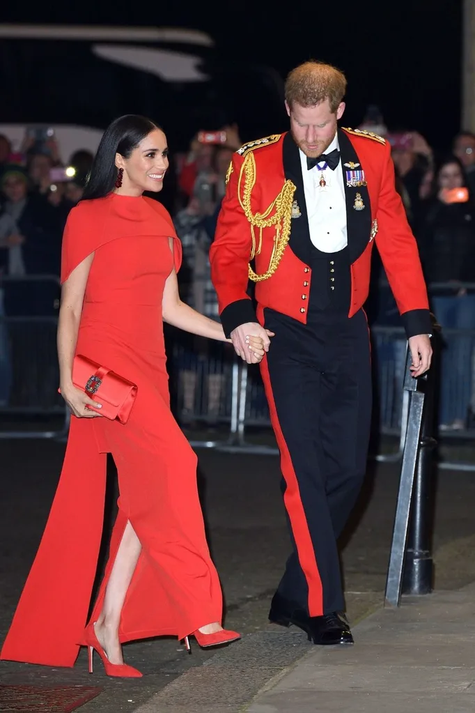 Meghan Markle Prnce Harry red dress
