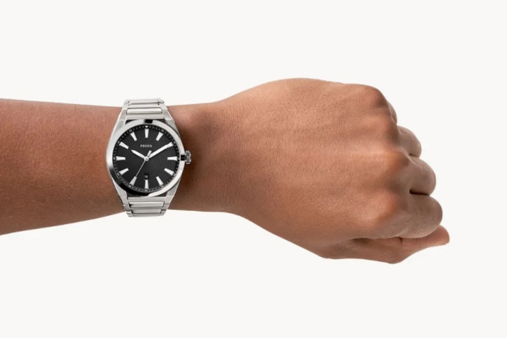 Everett Three-Hand Date Stainless Steel Watch