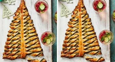 Talk about a showstopper!  Try this Spinach and Feta Christmas Tree recipe