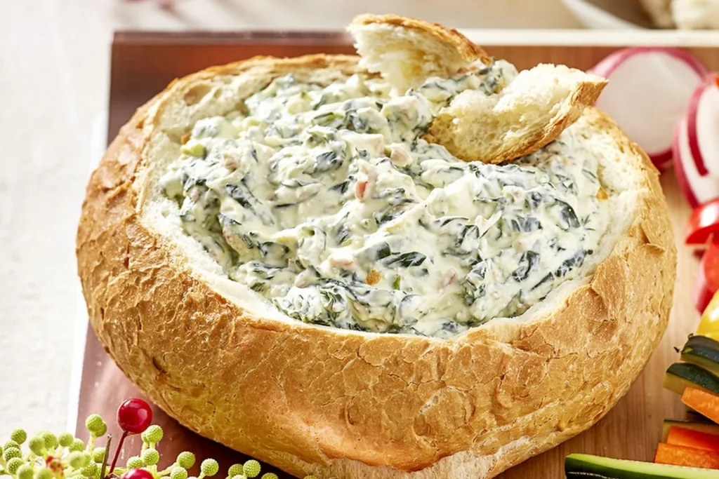spinach-bacon-cob-loaf