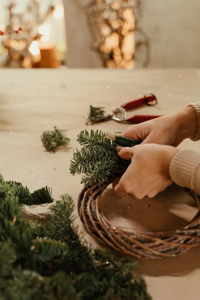 homemade christmas wreath
