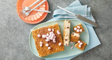 Beat the summer heat with this delectable Rocky Road Ice-Cream Slice