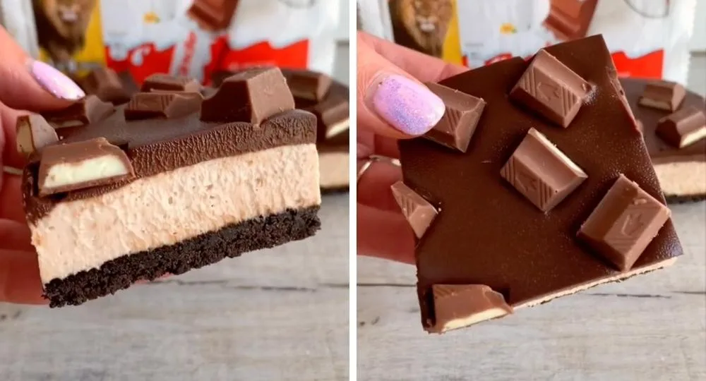 Kinder cheesecake bars Recipe | New Idea