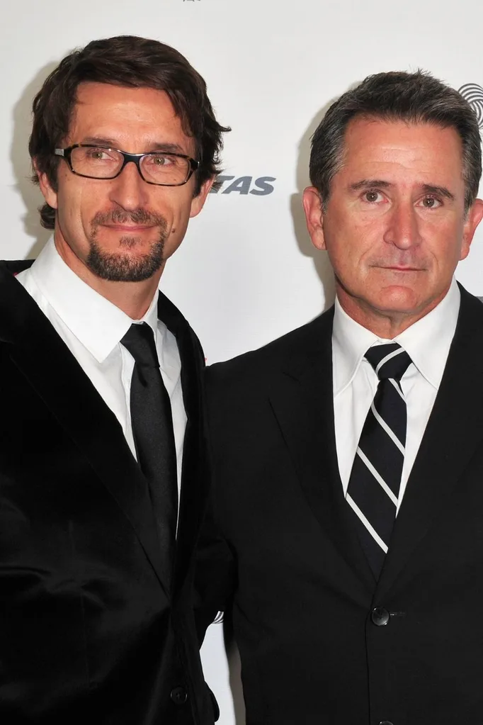 Jonathan and Anthony LaPaglia together in suits