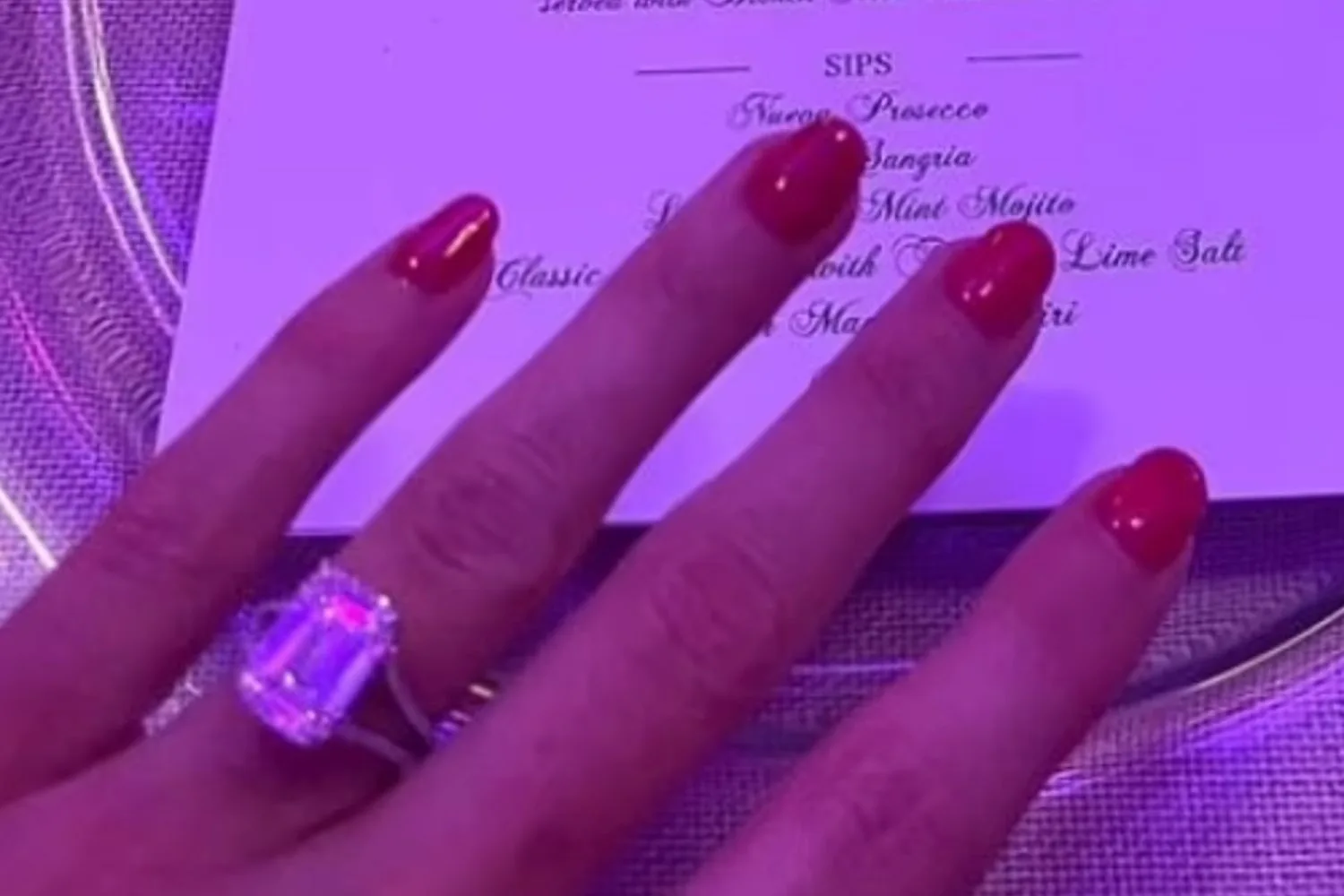 kyle's fiance tegans engagement ring