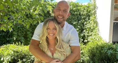 Baby joy! Becky Miles welcomes her first child