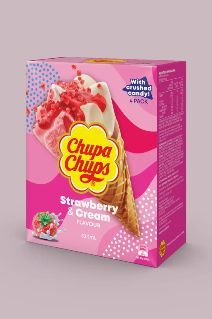 Chupa Chups Strawberry Cream ice cream