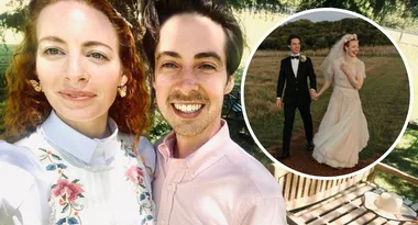 Former Yellow Wiggle Emma Watkins officially ties the knot with Oliver Brian!