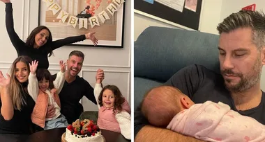 Sam Wood: Doting dad on duty!
