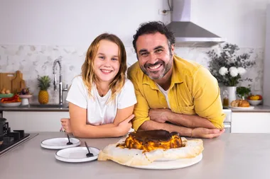Miguel Maestre’s daughter joins him in the kitchen for this phenomenal Basque Burnt Cheesecake